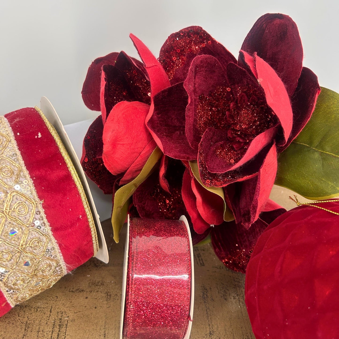Burgundy, Gold Christmas Tree Mystery Box