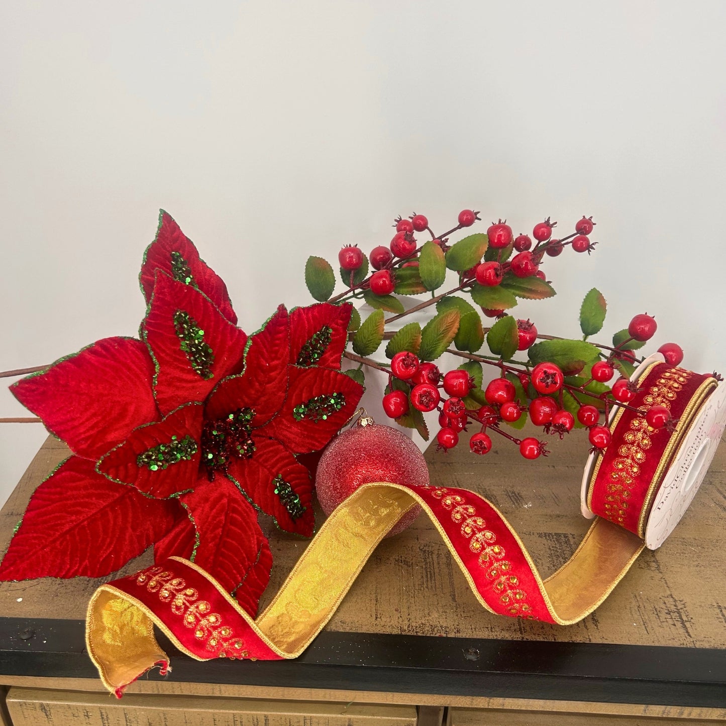 Red, Gold, Green, Berries Christmas Tree Mystery Box