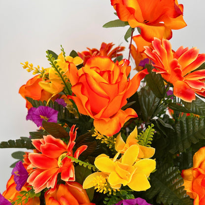 Happy Memories Pre-Made Vase Insert (Orange, Yellow, Purple)