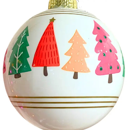 Trees Painting Ornament WH 4” | LC