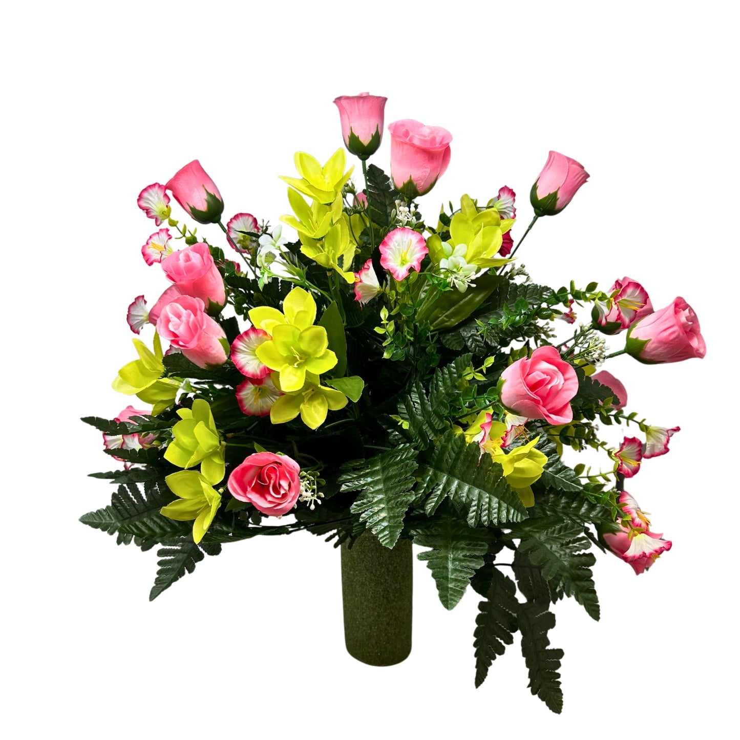 Rolling Fields Pre-Made Vase Insert (Pink, Lime)
