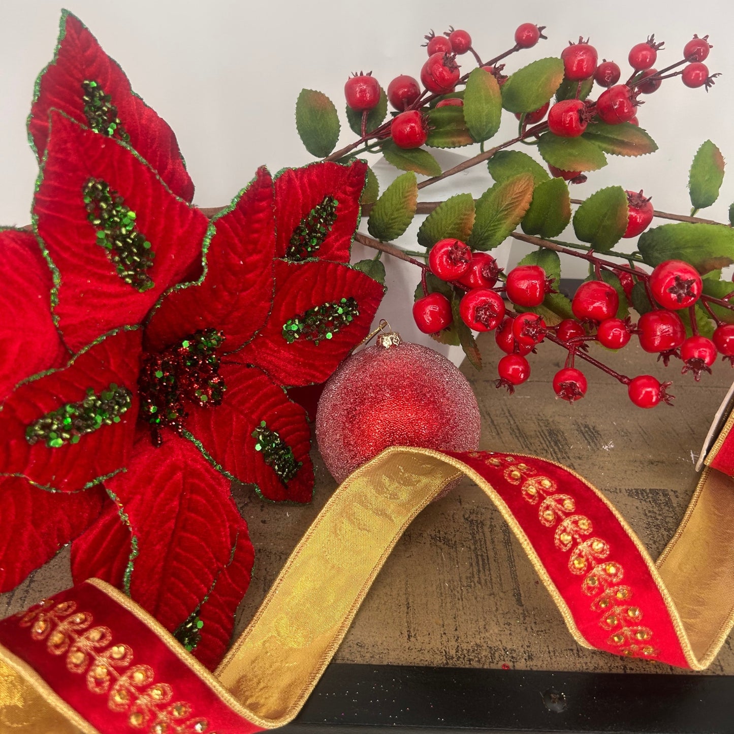Red, Gold, Green, Berries Christmas Tree Mystery Box