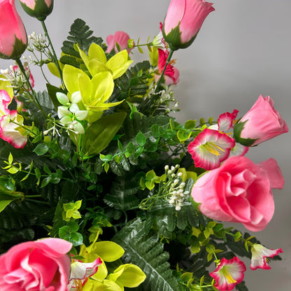 Rolling Fields Pre-Made Vase Insert (Pink, Lime)