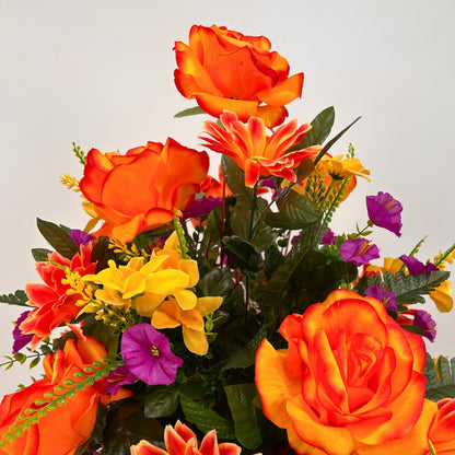 Happy Memories Pre-Made Vase Insert (Orange, Yellow, Purple)