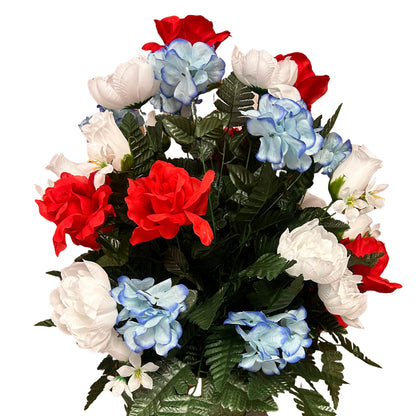 Heavenly Harmony Pre-Made Vase Insert (Red, White, Blue)