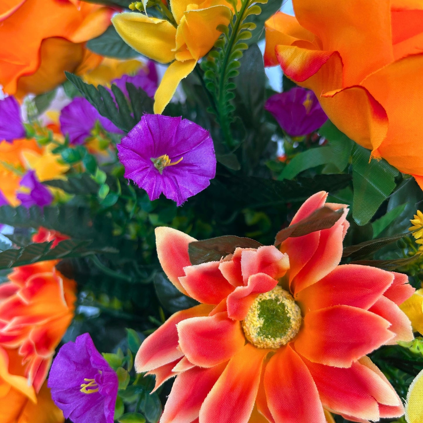 Happy Memories Pre-Made Vase Insert (Orange, Yellow, Purple)