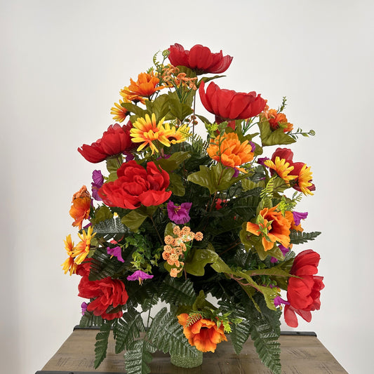 Fall Reflections Pre-Made Vase Insert (Yellow, Orange, Red, Purple)