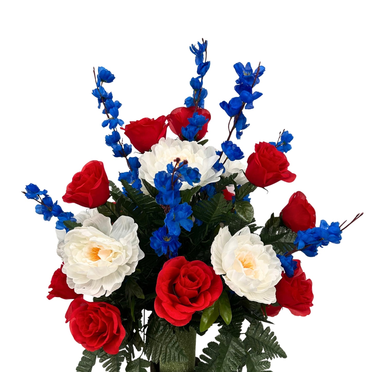 America the Beautiful Pre-Made Vase Insert (Red, White, Blue)