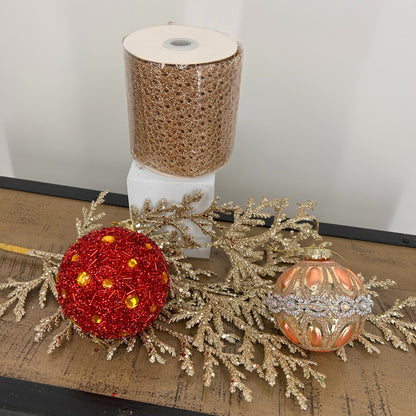 Champagne, Red, Gold Christmas Tree Mystery Box