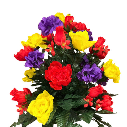 Heavenly Harmony Pre-Made Vase Insert (Red, Purple, Yellow)