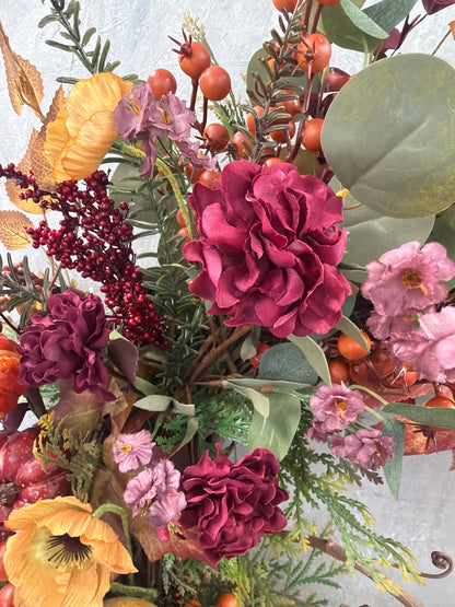 Burgundy Marigold/Foliage Spray 20" | KS