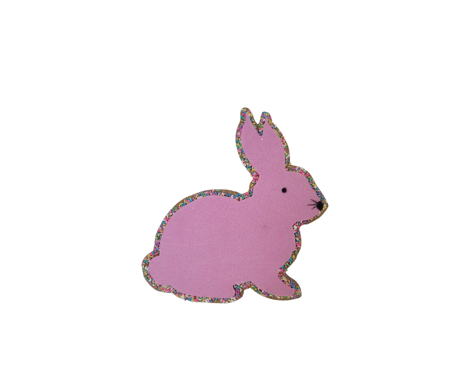 Felt Bunny Hanger set of 3 8" - Green/Pink/Blue | QPE