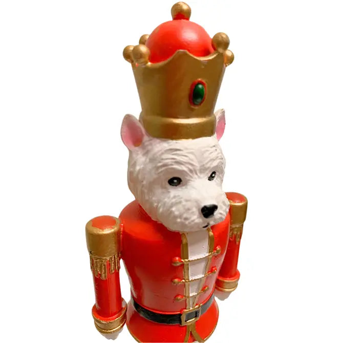 White Terrier Nutcracker Resin Décor 7.5” | LC