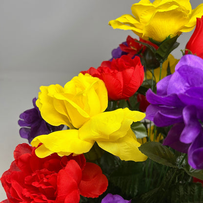 Heavenly Harmony Pre-Made Vase Insert (Red, Purple, Yellow)