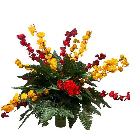 Fall Inspired Red and Yellow Vase Insert