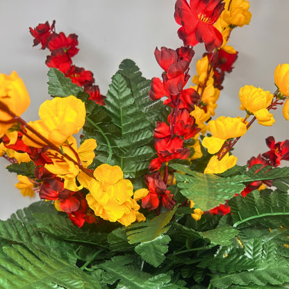 Fall Inspired Red and Yellow Vase Insert