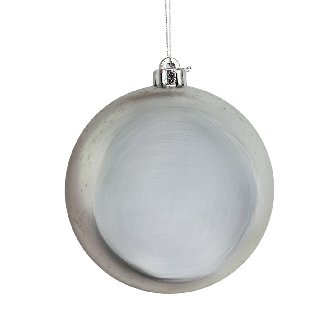 8" VP UV Resistant Shiny Ball Ornament in Silver | XJB