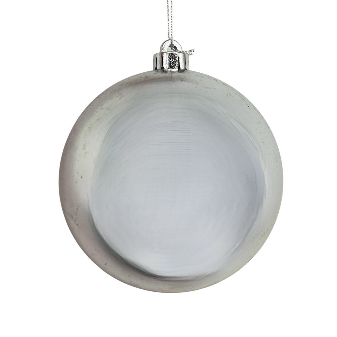 10" VP UV Resistant Shiny Ball Ornament in Silver | XJB