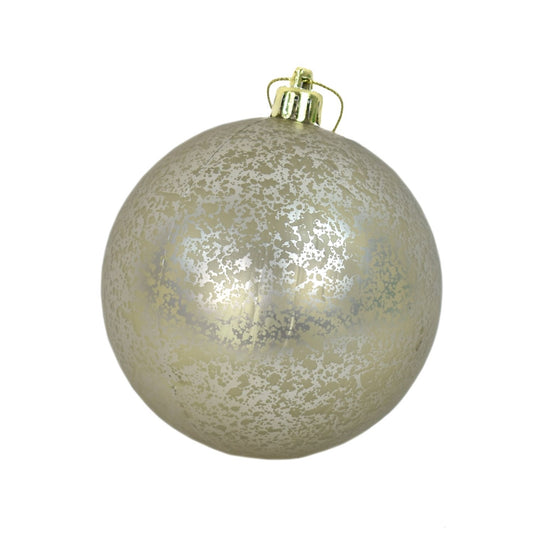 4” Matte Mercury Ball Ornament - Platinum | XJB