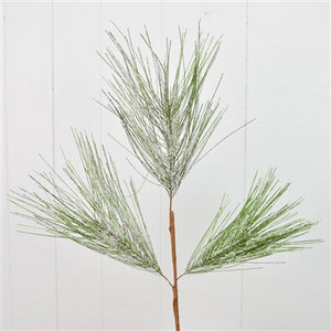 26" Snowed Long Needle Pine Spray | XJ