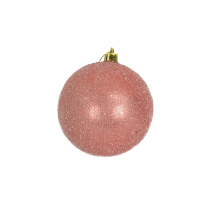 4" Sugar Frosted VP Ball Ornament - Coral  CHC| XJ