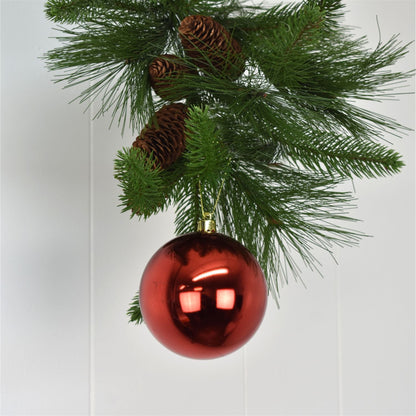 4” VP UV Resistant Shiny Ball Ornament - Red | XJ