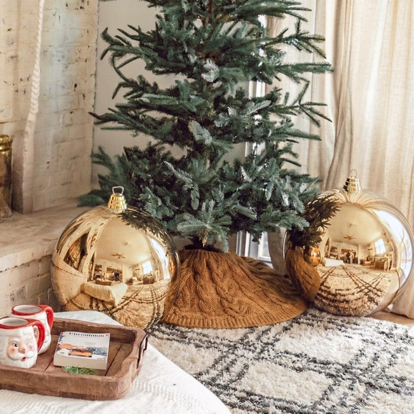 19.75" VP UV Resistant Shiny Ball Ornament in Champage | XJB