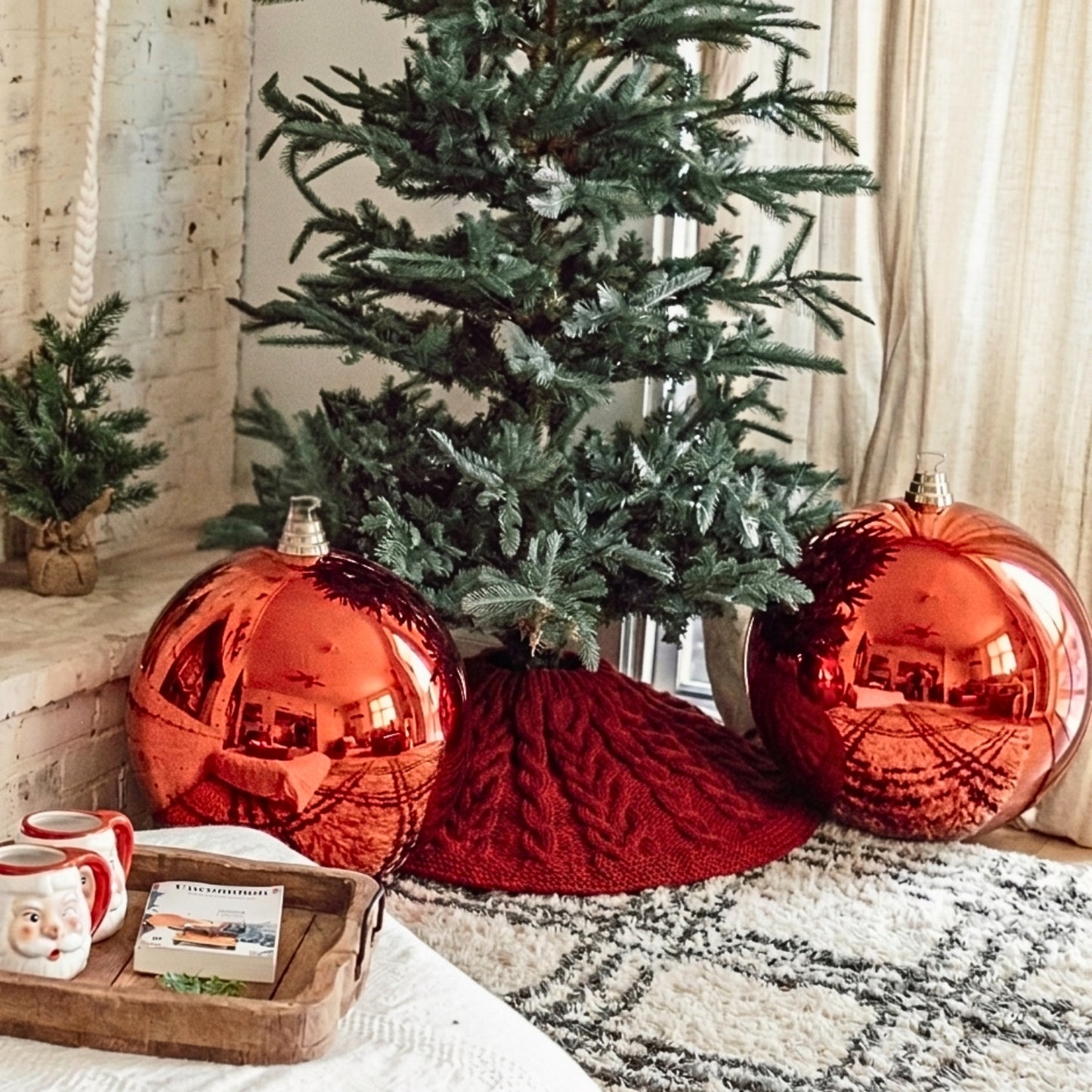 19.75"  VP UV Resistant Shiny Ball Ornament - Red | XJ