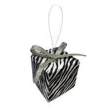 Load image into Gallery viewer, 3.75&quot; Zebra Print Gift Box Ornament | QG