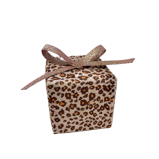 3.75" Pink Leopard Print Gift Box Ornament | QG