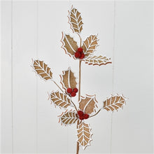 Load image into Gallery viewer, 29.5&quot; Gingerbread Holly Spray | TA