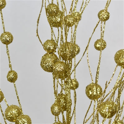 34''Whimsical Glitter Ball Spray in Gold | QD