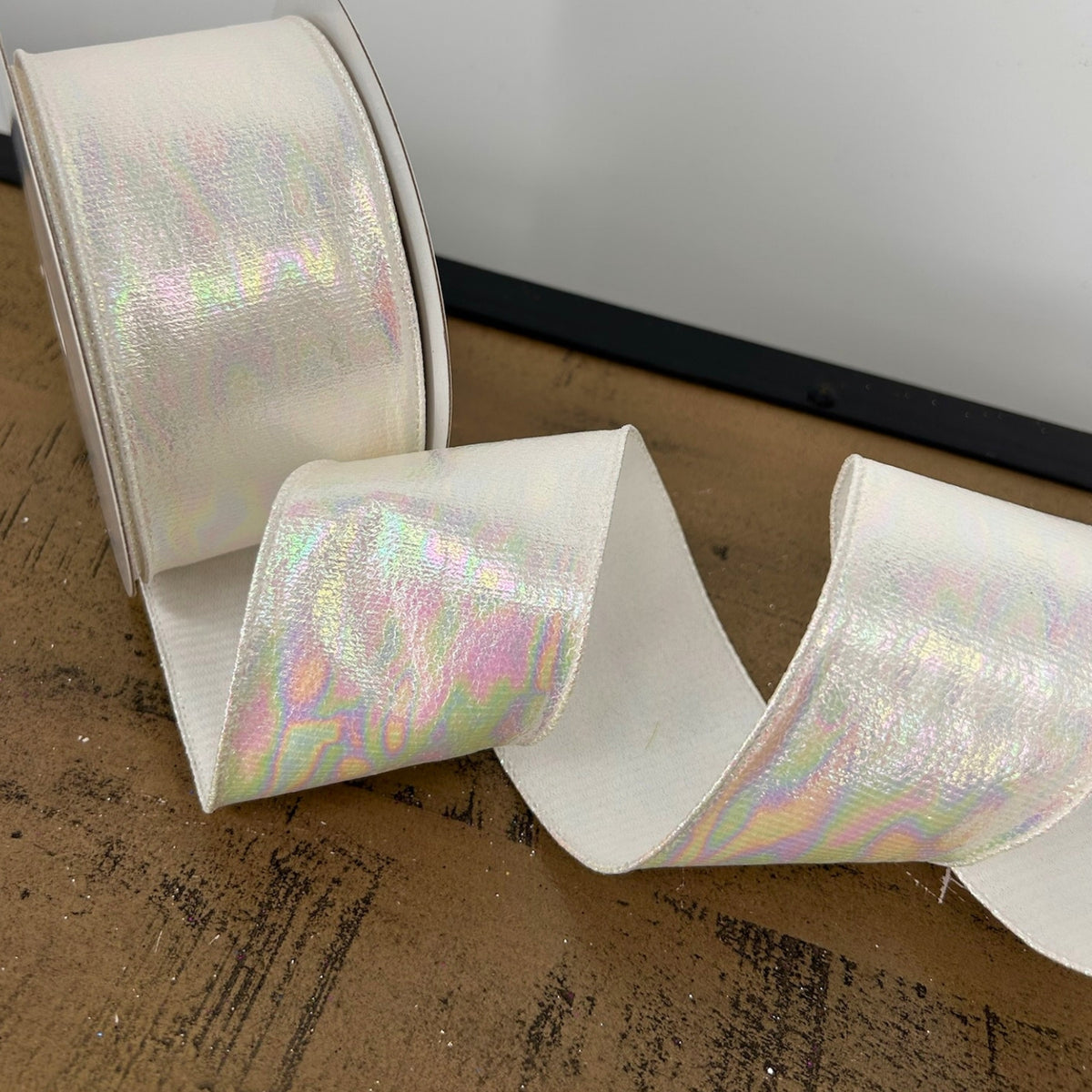 2.5" x 10YD Pearl Watercolor Iridescent Ribbon | YT