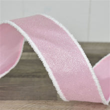 Load image into Gallery viewer, Candy Glitter Ribbon w/ Chenille Edge - Pink 2.5&quot; x 10yd | YT