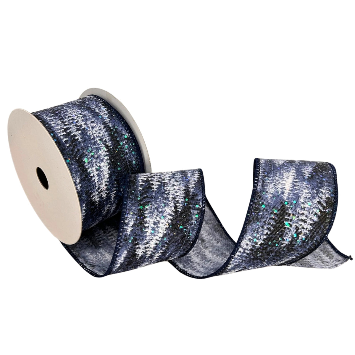 Indigo Forest Christmas Ribbon 2.5" x 10yd