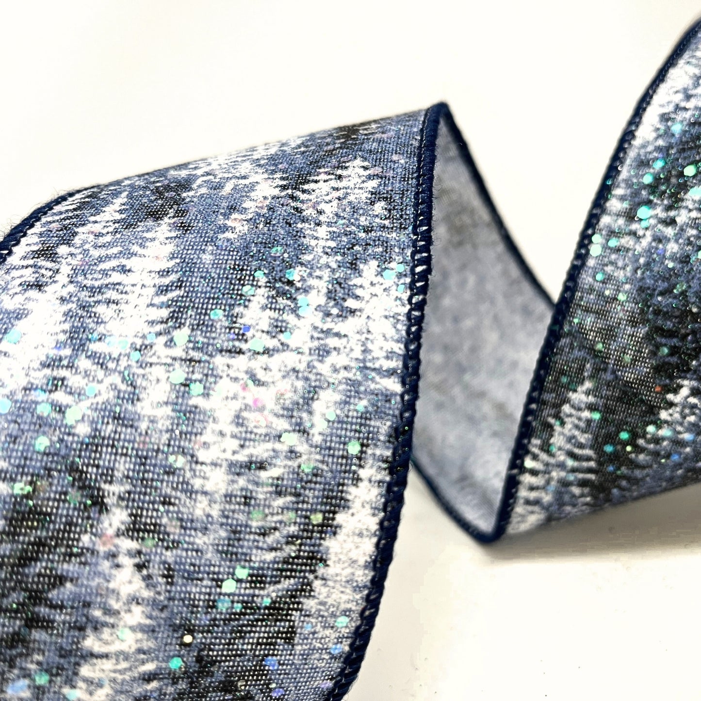 Indigo Forest Christmas Ribbon 2.5" x 10yd