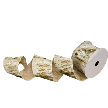 Celtic Gardens Christmas Glitter Birch Ribbon 2.5" x 10yd