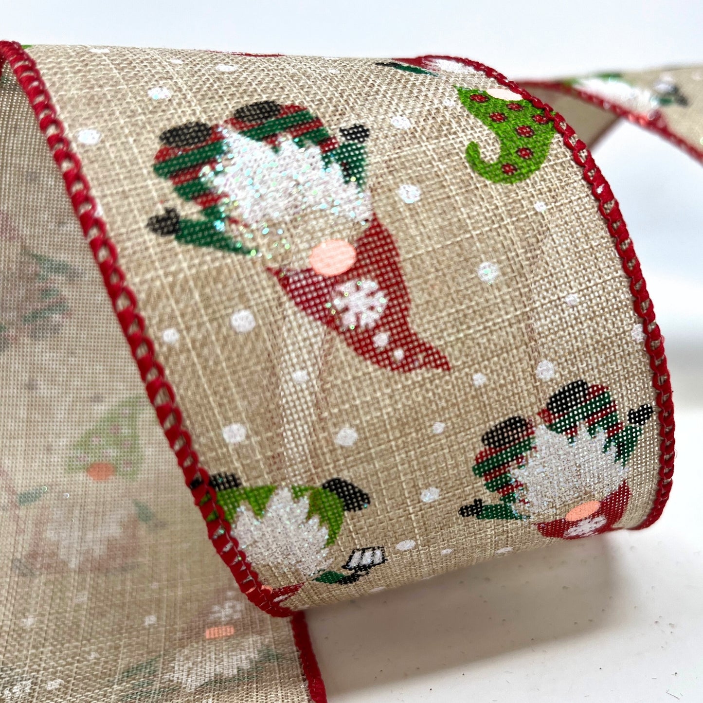 Gnome Gnome Gnome Christmas Ribbon 2.5" x 10yd