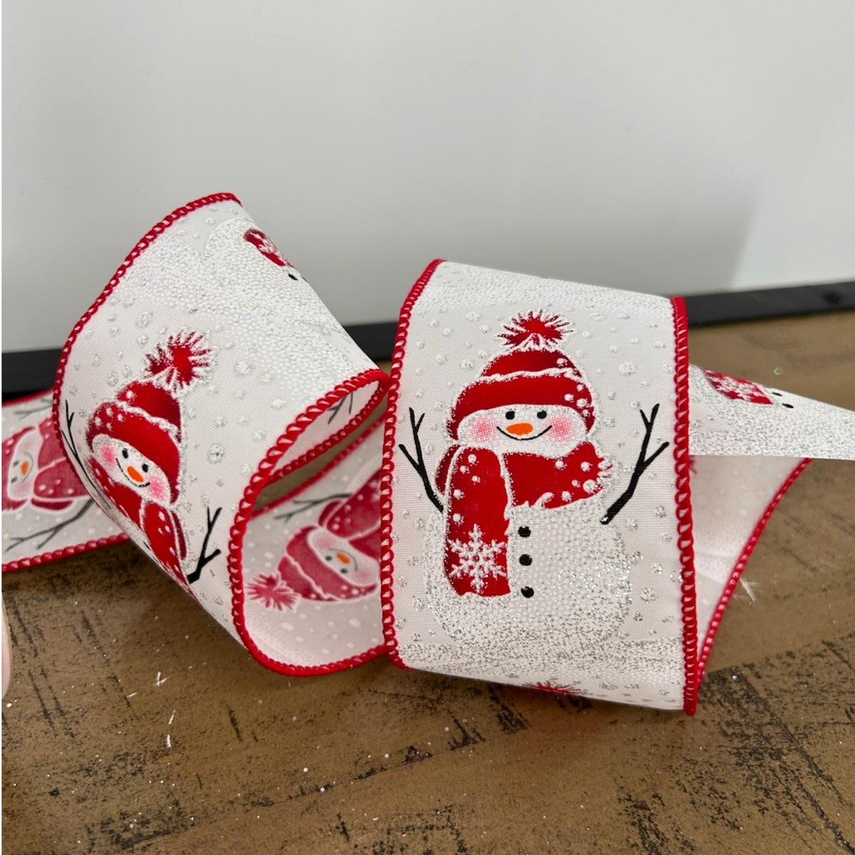 Winter Snowman Ribbon 2.5 x 10yd