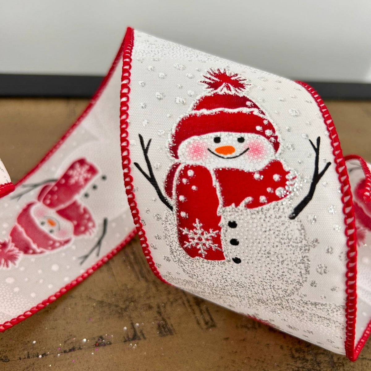 Winter Snowman Ribbon 2.5 x 10yd