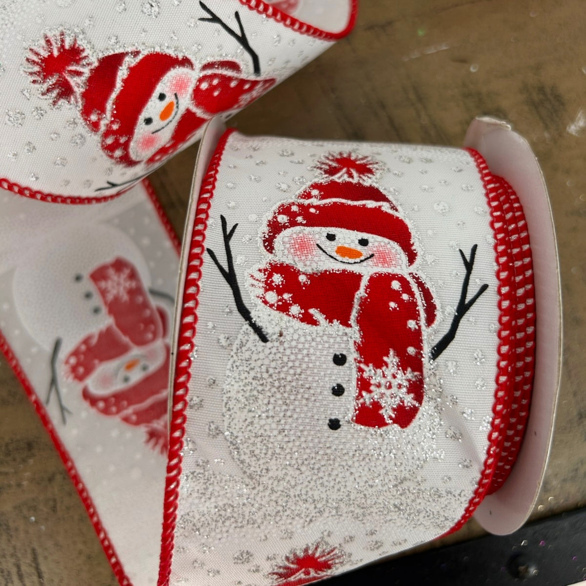 Winter Snowman Ribbon 2.5 x 10yd