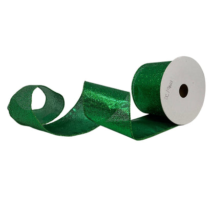 Emerald Metallic Glisten Ribbon 2.5" x x10yd | YT