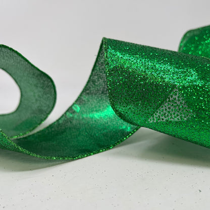 Emerald Metallic Glisten Ribbon 2.5" x x10yd | YT