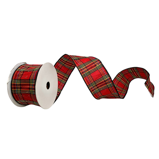 Royal Plaid with Glisten Ribbon 2.5" x 10yd