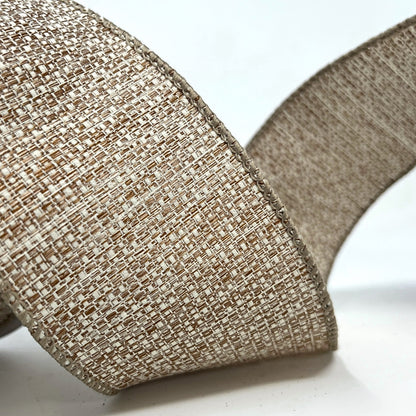 Natural Faux Burlap Ribbon 2.5" x 10yd | YT