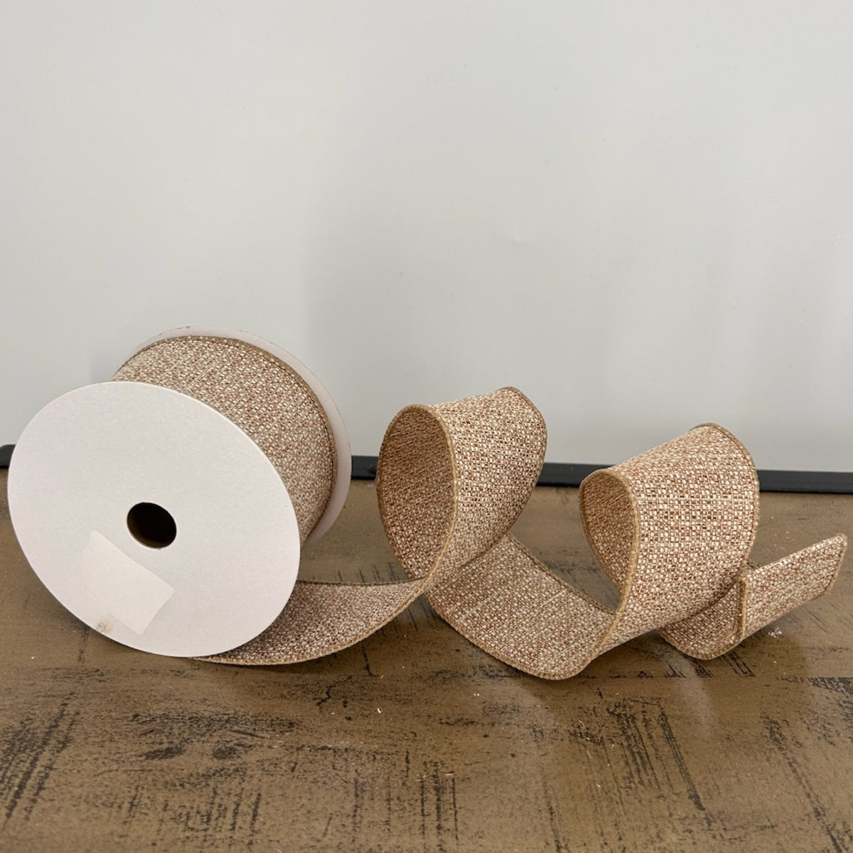 Natural Faux Burlap Ribbon 2.5" x 10yd | YT
