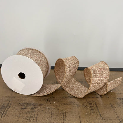 Natural Faux Burlap Ribbon 2.5" x 10yd | YT