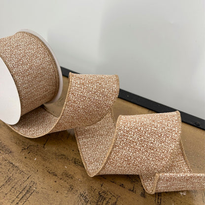 Natural Faux Burlap Ribbon 2.5" x 10yd | YT