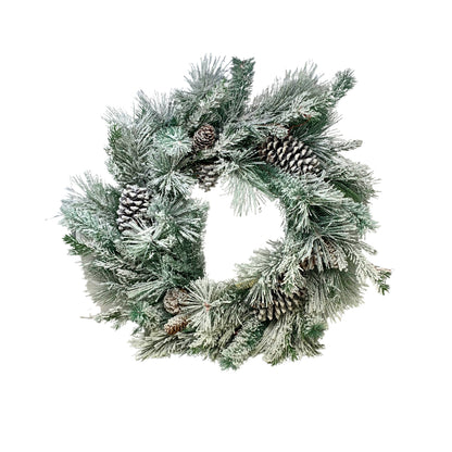 26" Winter Forest Pine / Pinecone Wreath | QS