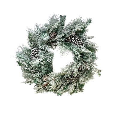 26” Winter Forest Pine / Pinecone Wreath | QS